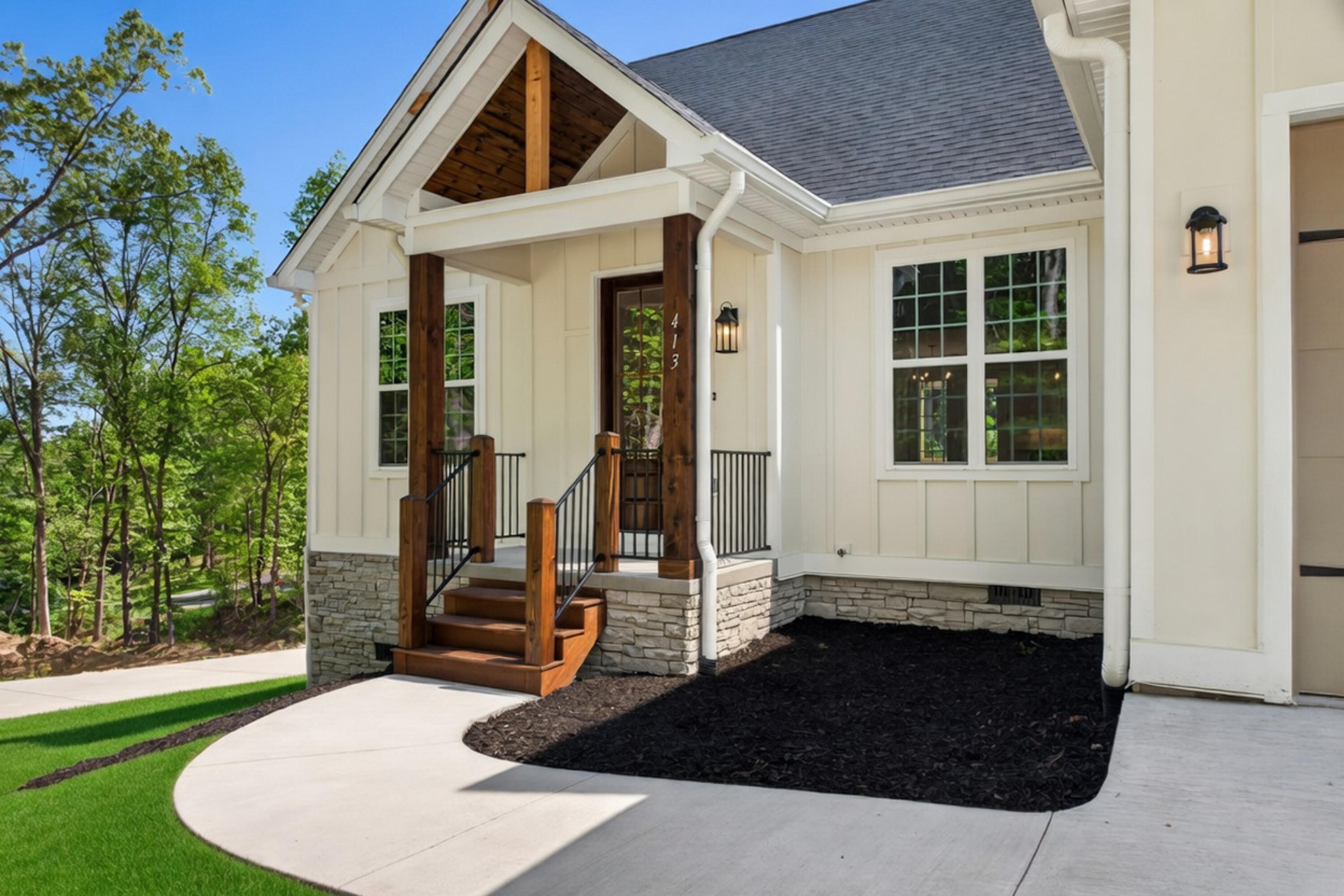413 Haig Ml Lk Road, Unit 5 Dalton, GA 30720 - Photo 2 of 50 a front view of a house with a yard