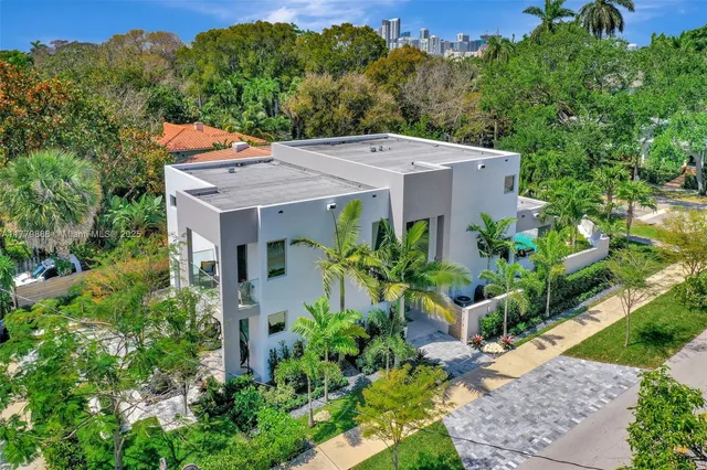 front view of a house with a street