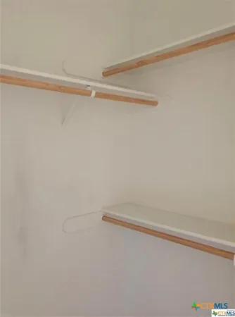 a close up view of racks on the wall