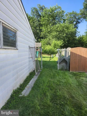 a view of a backyard with plants and a backyard