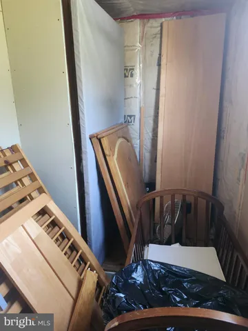 a view of stairs and furniture