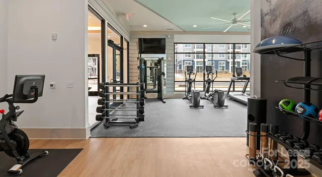 a view of a living room with furniture