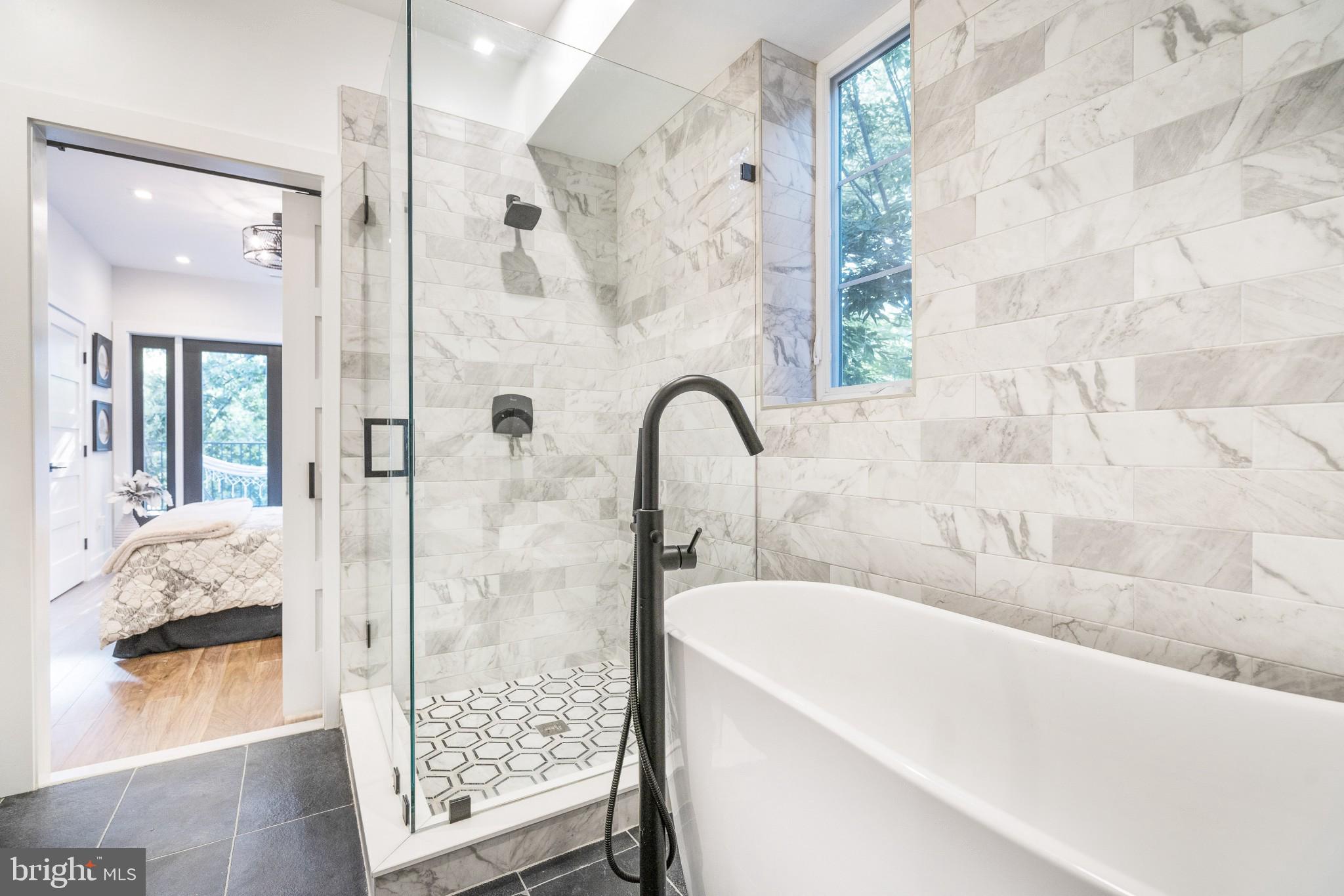 5608 39th Street Northwest Washington, DC 20015 - Photo 28 of 41 Primary suite shower and deep soaking tub