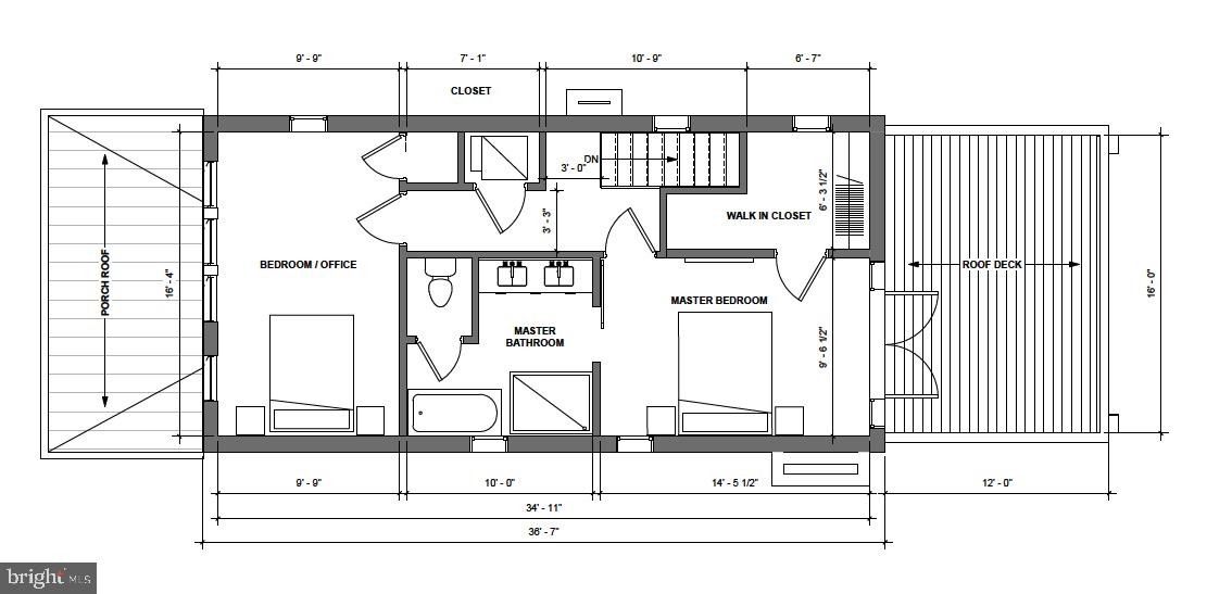 5608 39th Street Northwest Washington, DC 20015 - Photo 40 of 41 3rd level floor plan