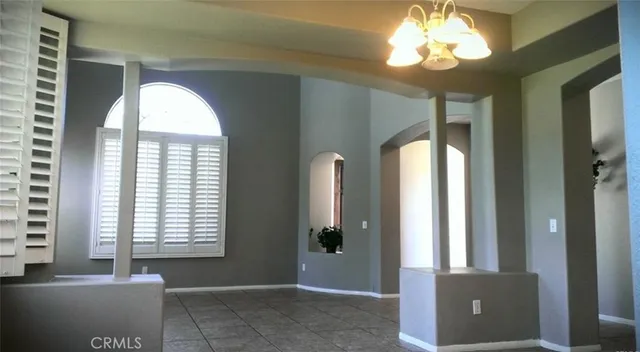 a view of a livingroom with a window