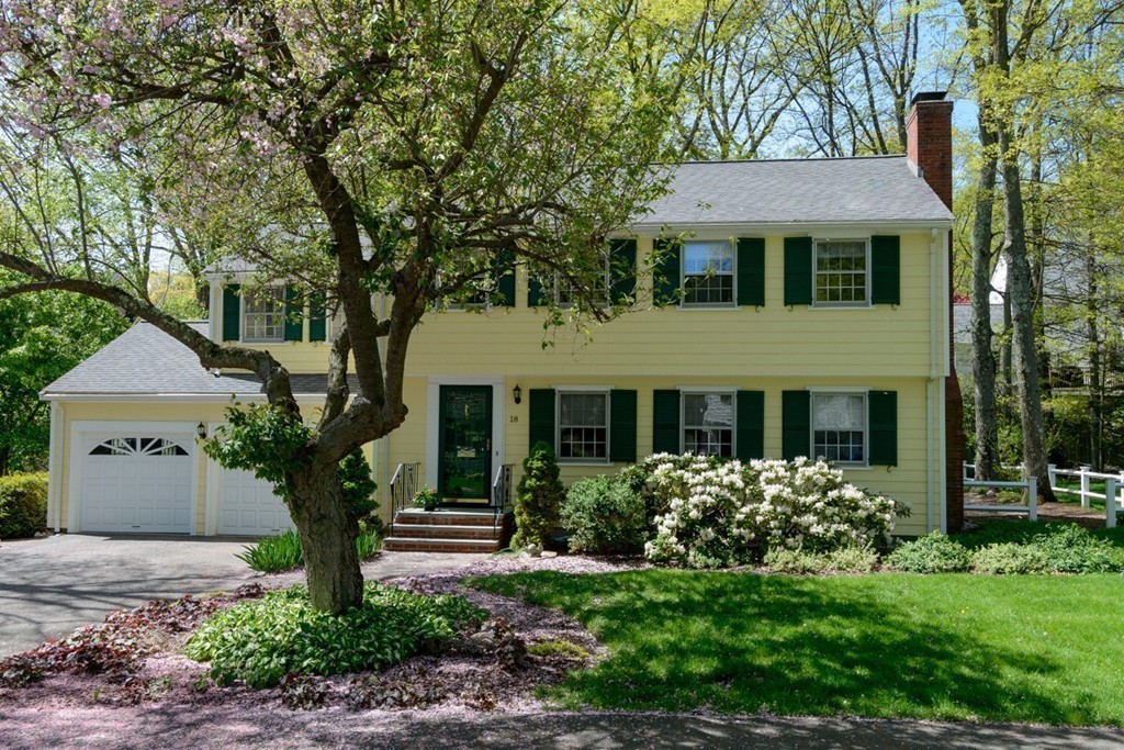18 Haven Road Wellesley, MA 02481 - Photo 14 of 16 a front view of a house with a garden