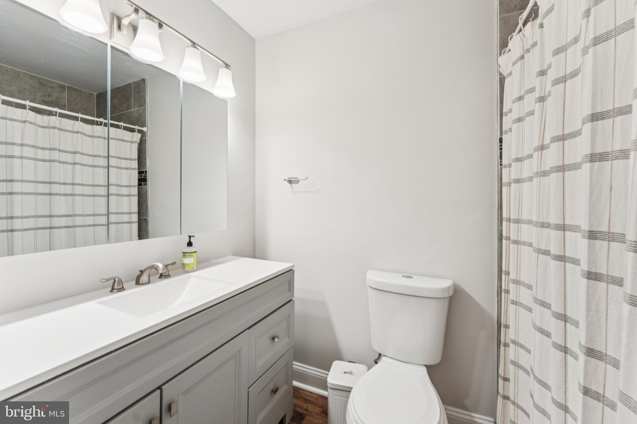 13102 Gerry Road Clinton, MD 20735 - Photo 20 of 40 a bathroom with a sink a toilet and shower