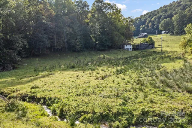 a view of a yard with swimming pool