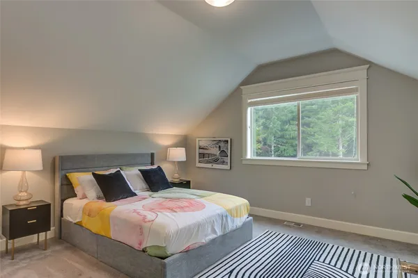 a view of backyard with green space