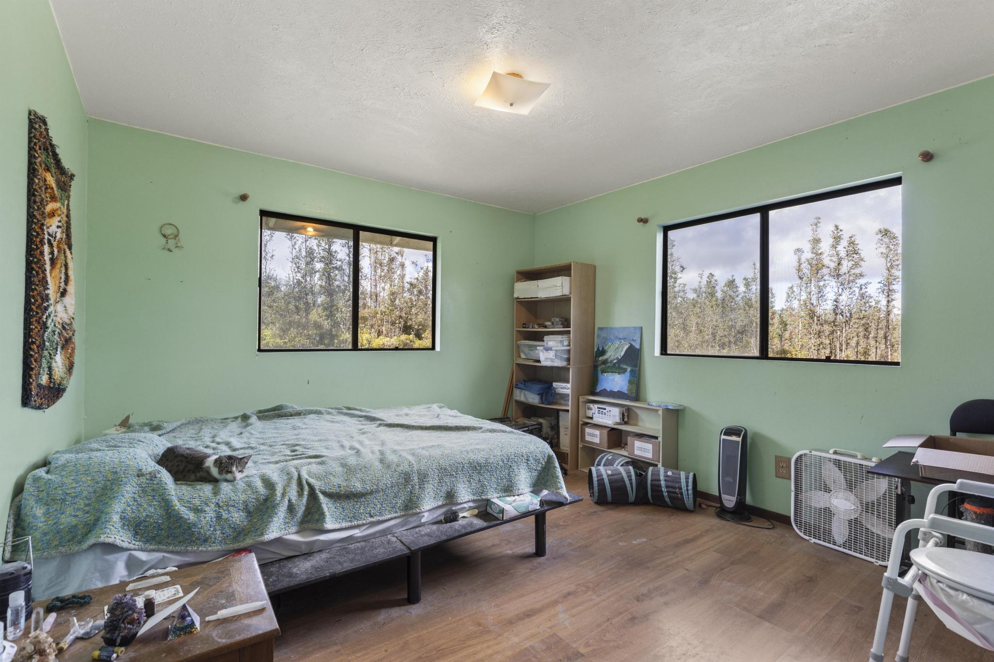 16-2071 Ao Rd Mountain View Pahoa, HI 96778 - Photo 8 of 13 a bedroom with a bed and a window