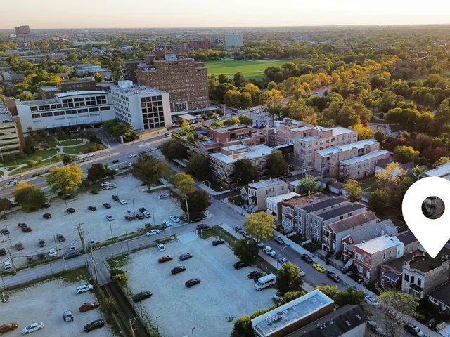 an aerial view of multiple house