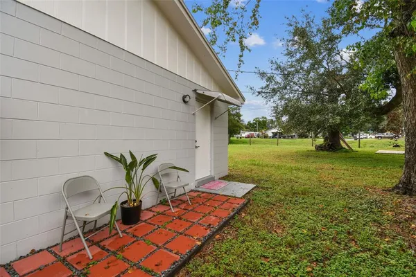 a view of a lounge chair in the kitchen