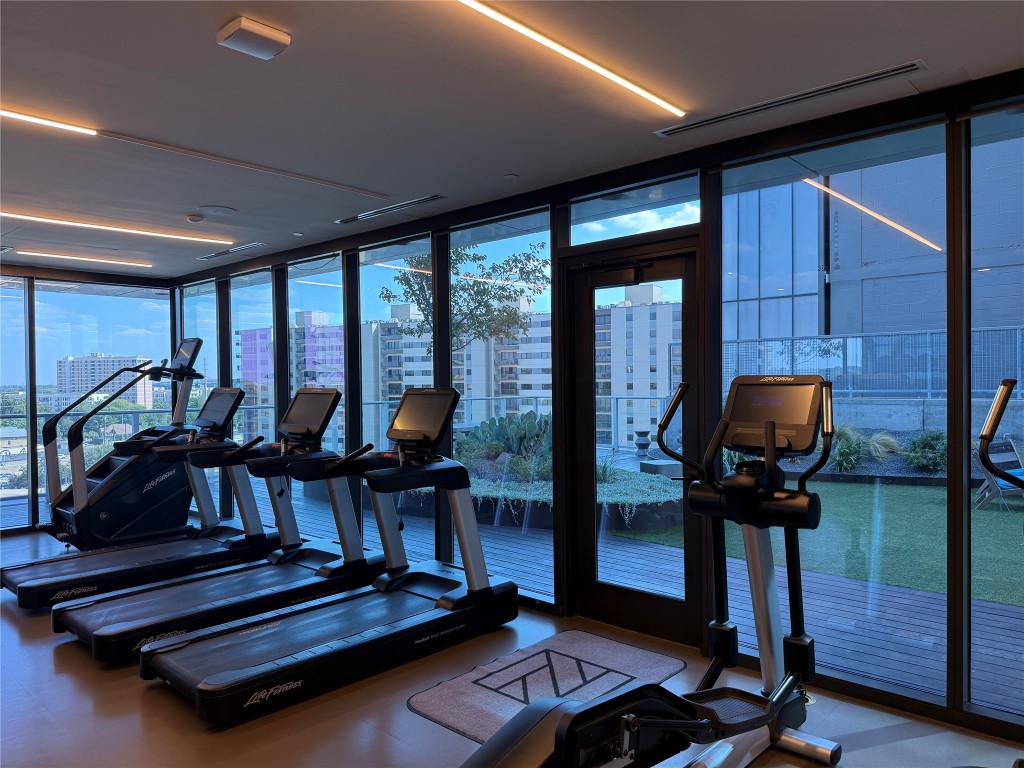 48 East Avenue, Unit 2509 Austin, TX 78701 - Photo 28 of 30 a view of a room with gym equipment