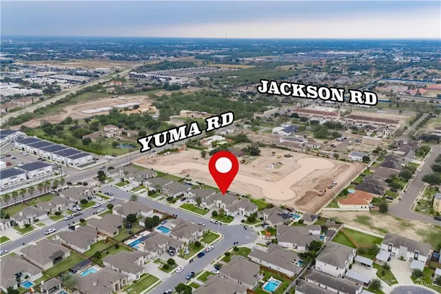 an aerial view of a city