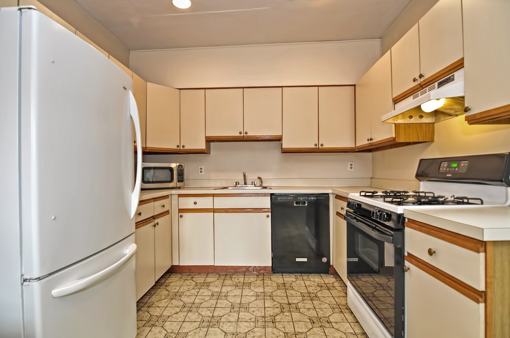 61 Reed Street, Unit 61 Cambridge, MA 02140 - Photo 8 of 22 a kitchen with a stove top oven sink and cabinets