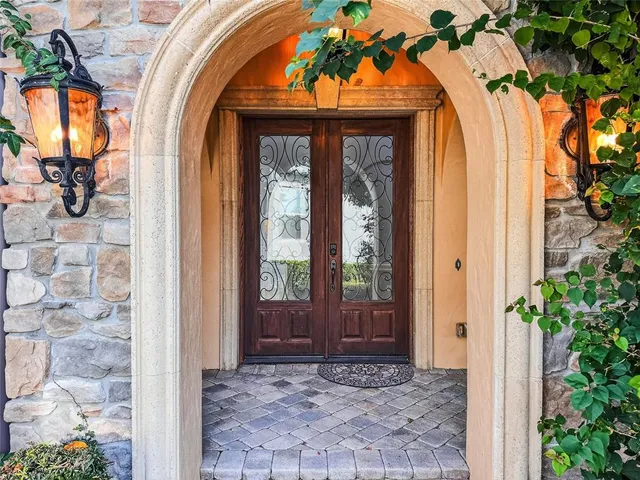 a view of a entryway door front of house