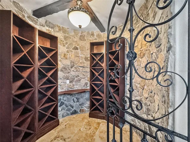 a view of a door with a rack on the wall