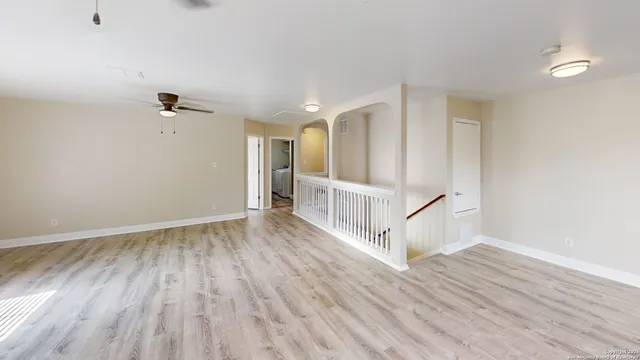 a view of entryway with wooden floor