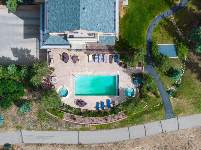 a view of outdoor space swimming pool and outdoor seating