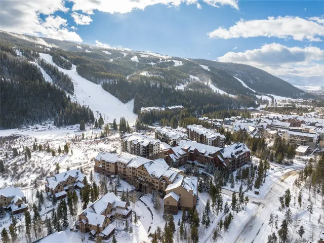 a view of a large building with a city view