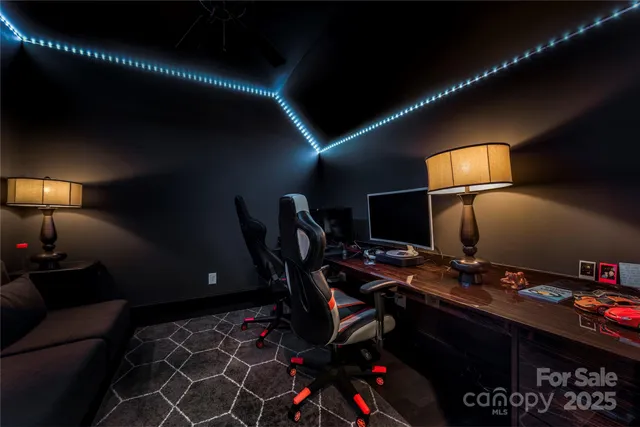 a room with musical instruments