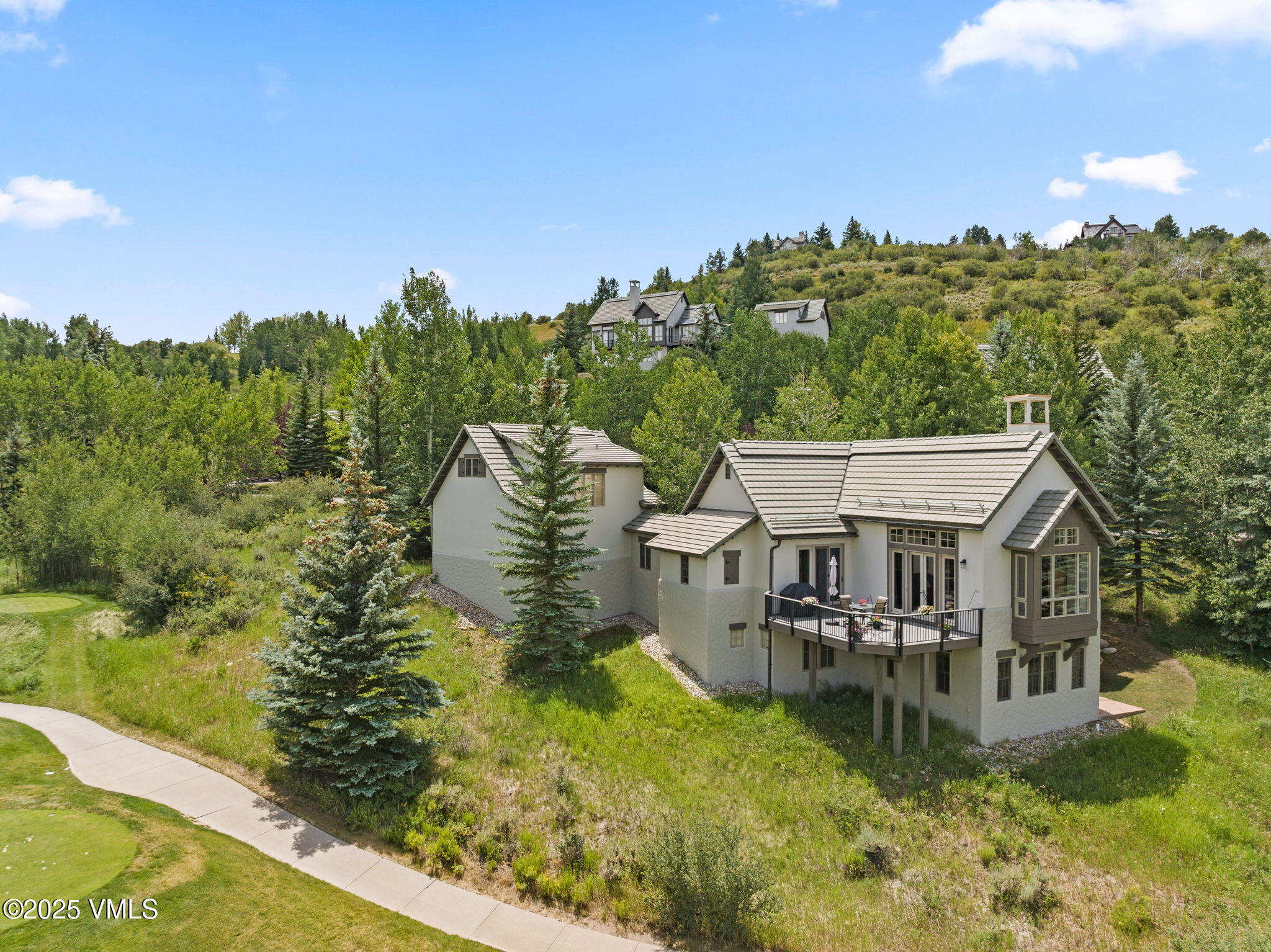 94 Eagles Glen Road Edwards, CO 81632 - Photo 42 of 43 a aerial view of a house with pool lake view and mountain view