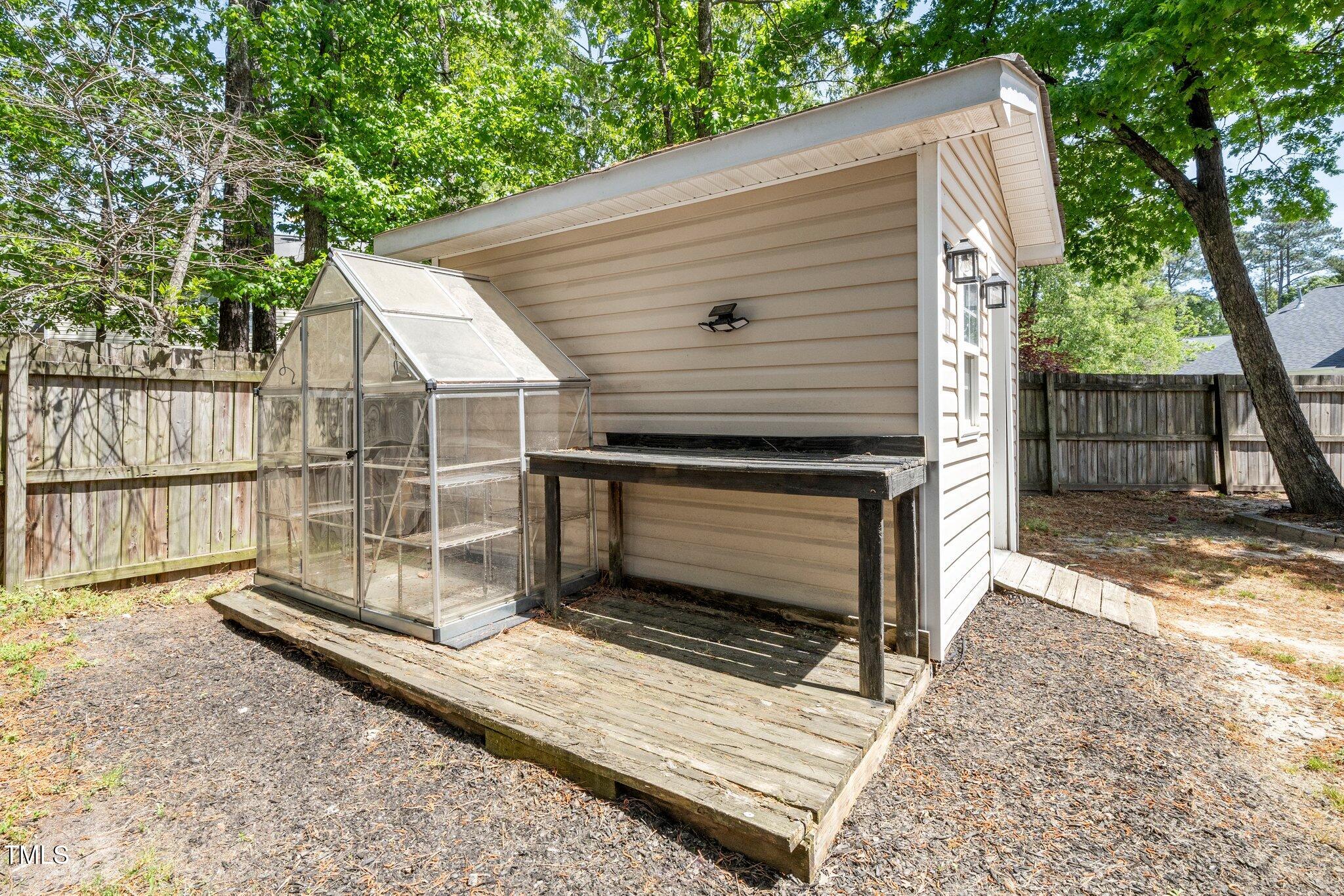 8300 Neuse Hunter Drive Raleigh, NC 27616 - Photo 30 of 32 a view of backyard with a small cabin