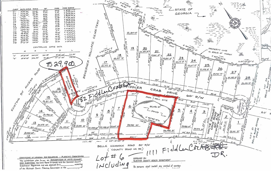 1182 Fiddler Crab Drive Townsend, GA 31331 - Photo 3 of 8 plat map