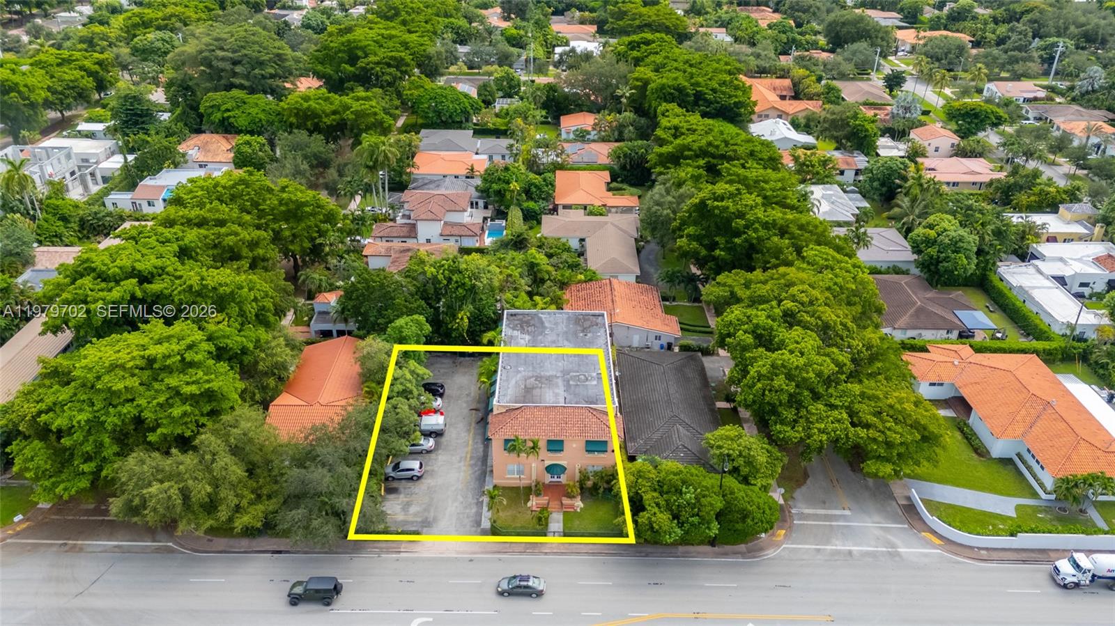 3409 South Le Jeune Road Coral Gables, FL 33134 - Photo 8 of 53 an aerial view of house with yard