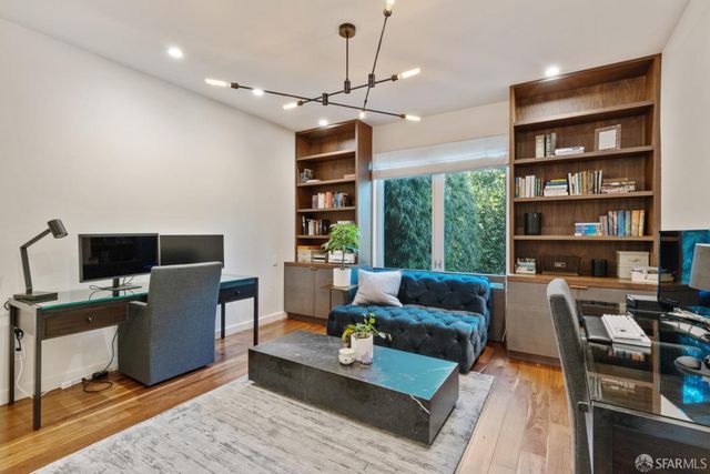 a view of a balcony with city view