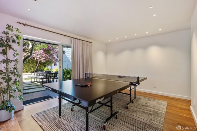 a view of outdoor sitting area with furniture