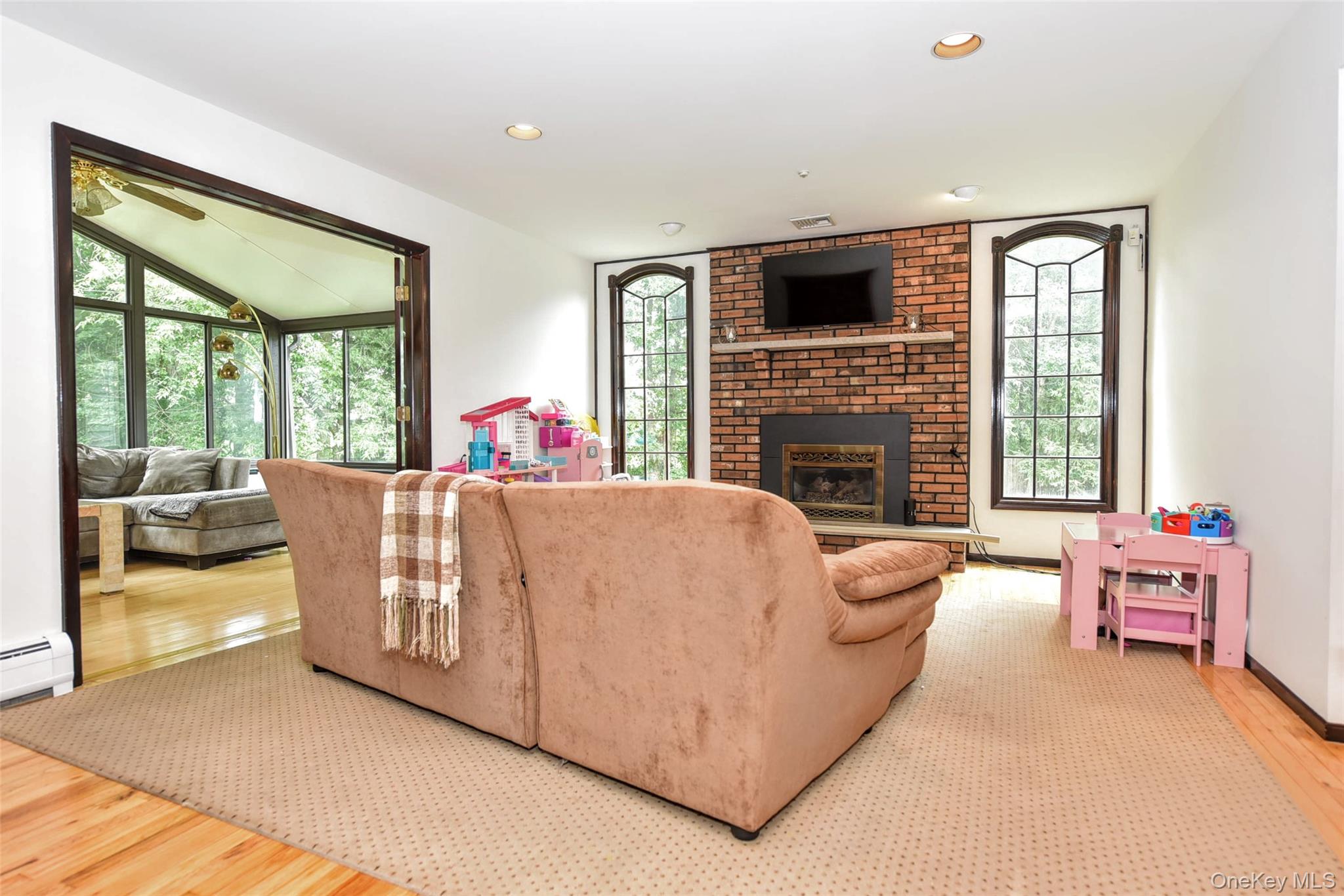 19 Church Road Monsey, NY 10952 - Photo 8 of 40 Family Rm with wood burning fireplace.