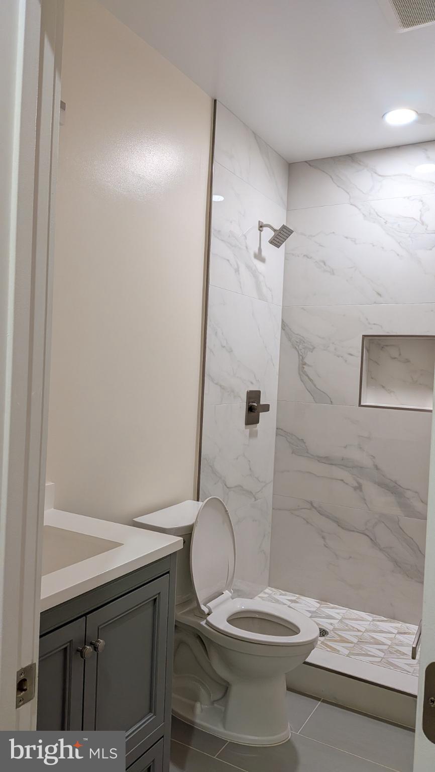329 16th Street Southeast, Unit 1 Washington, DC 20003 - Photo 11 of 22 a bathroom with a sink a toilet and shower