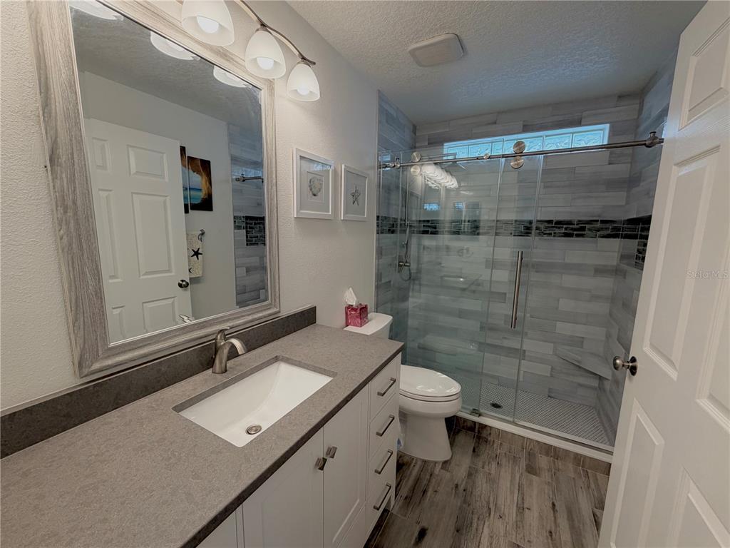 1332 Dew Bloom Road Valrico, FL 33594 - Photo 15 of 22 a bathroom with a sink a toilet a mirror and shower