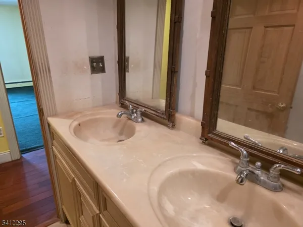 a bathroom with a sink and a tub