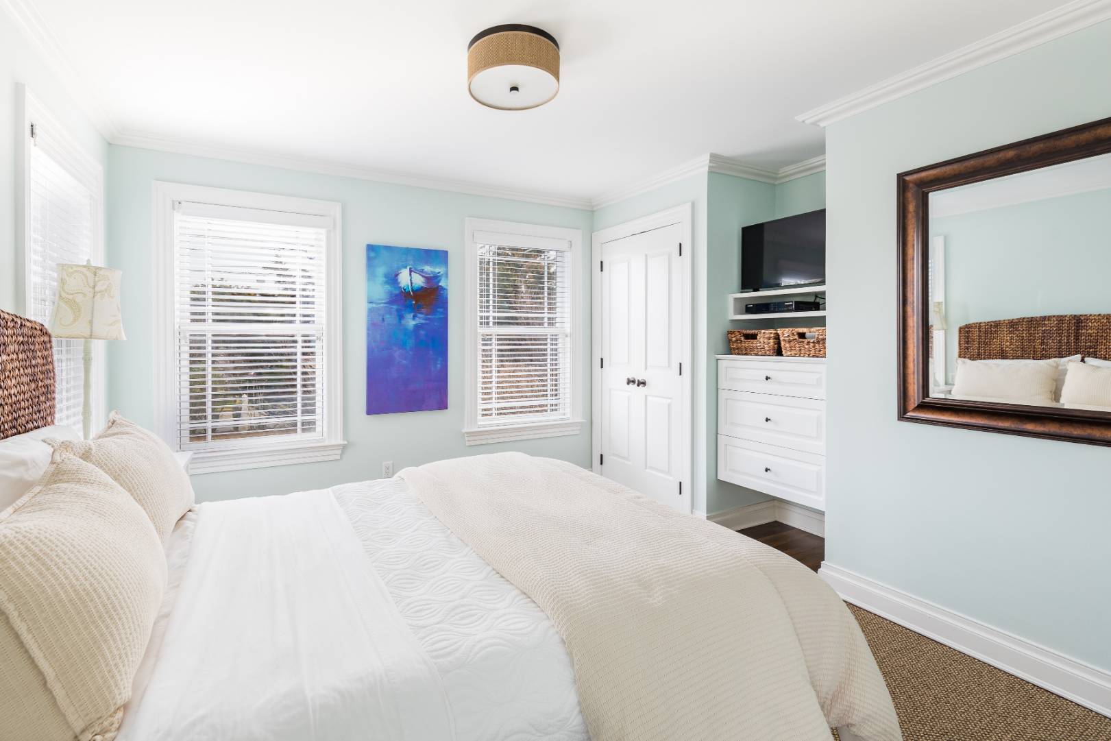 351 Kings Point Road East Hampton, NY 11937 - Photo 20 of 34 a bedroom with a bed and a television