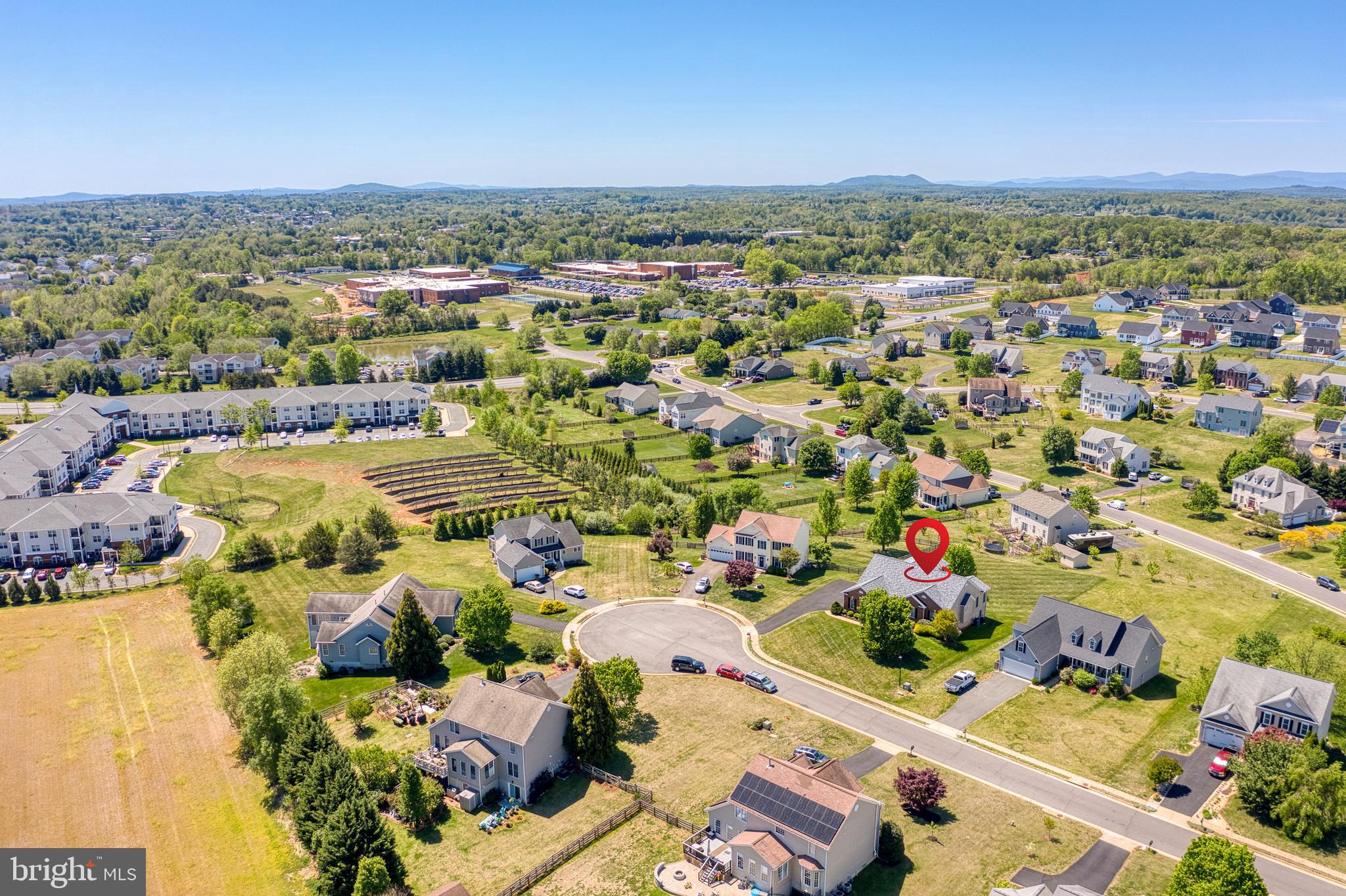 14308 South Hall Court Culpeper, VA 22701 - Photo 71 of 78 an aerial view of a city with lots of residential buildings