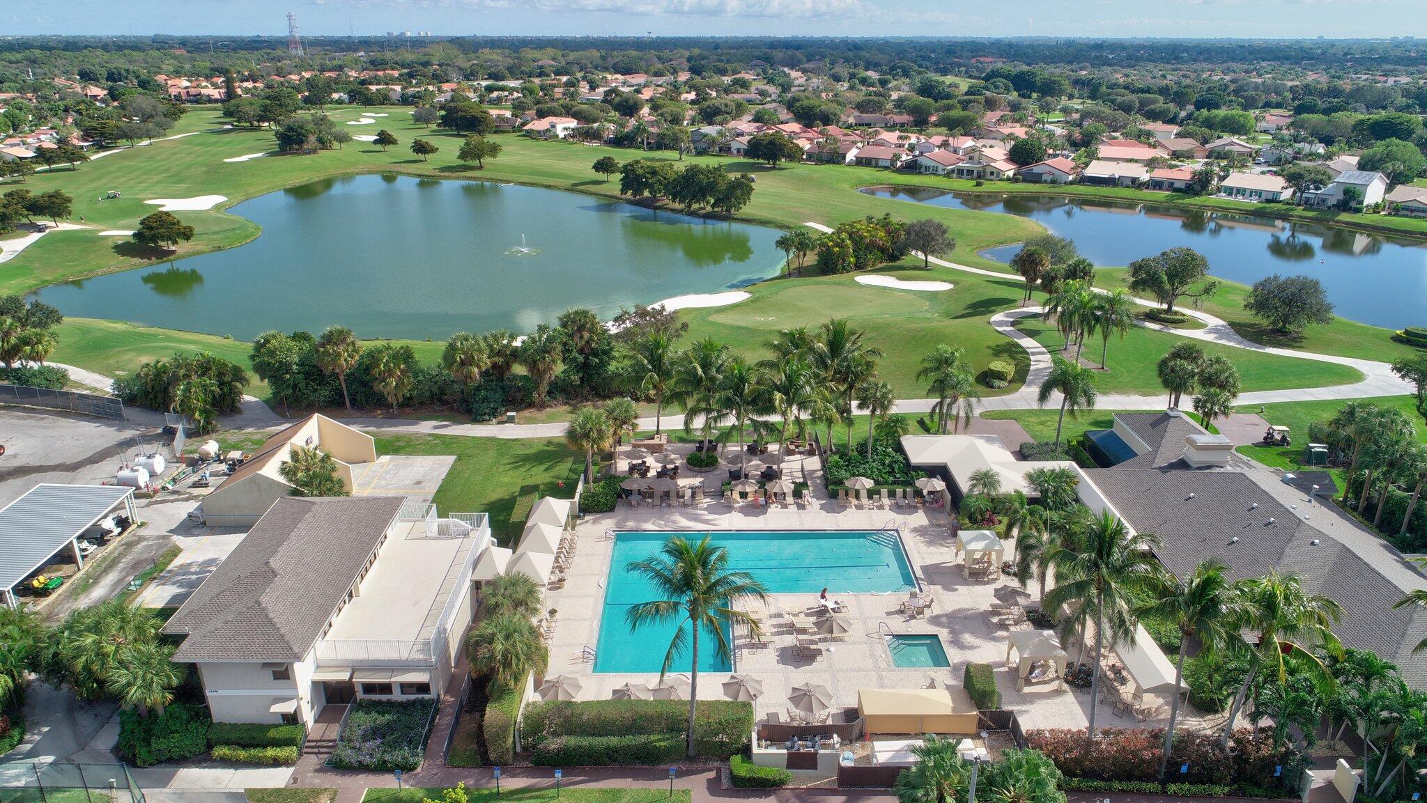 11067 Oakdale Road Boynton Beach, FL 33437 - Photo 29 of 31 an aerial view of residential houses with outdoor space and lake view