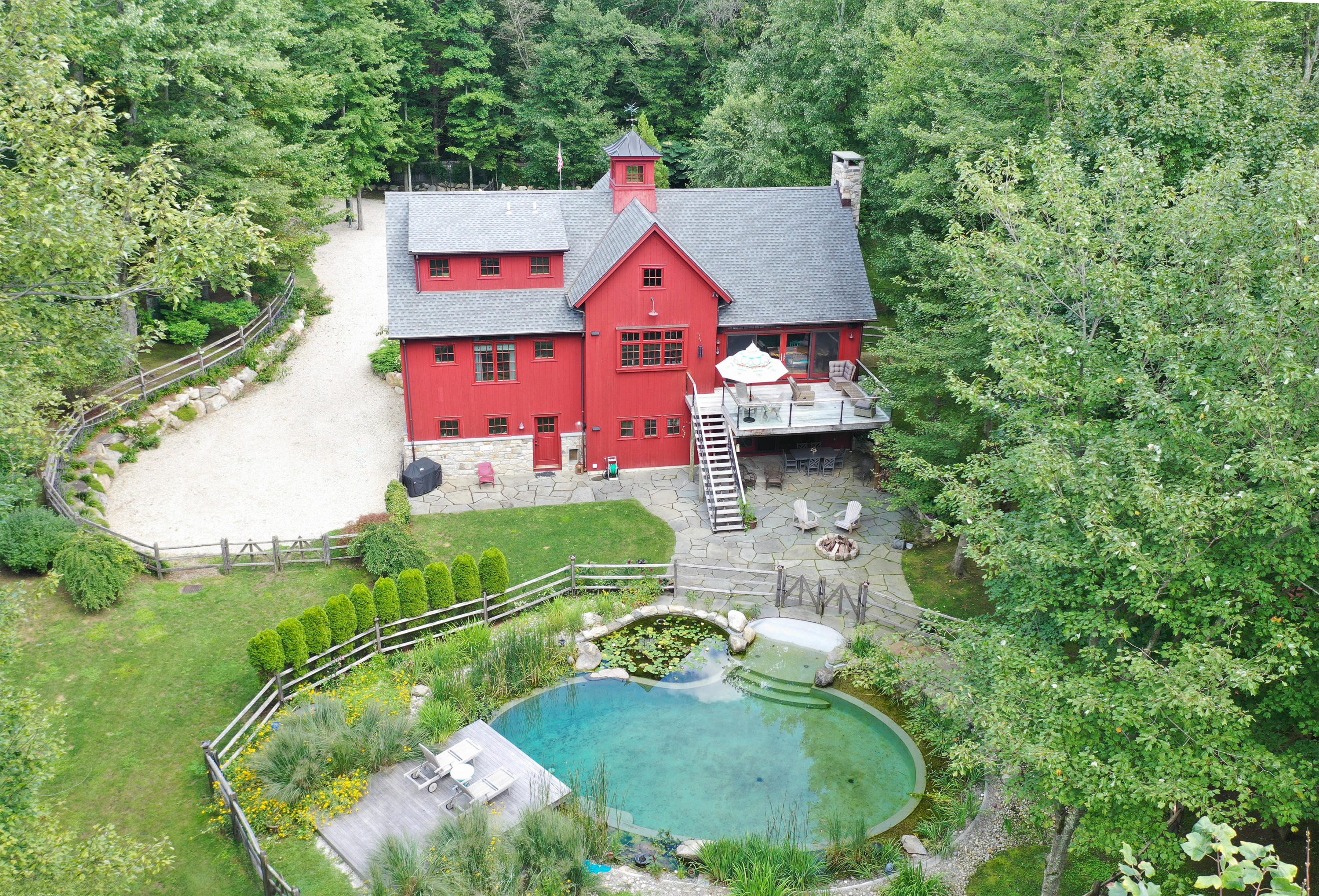 494 June Road Stamford, CT 06831 - Photo 3 of 47 an aerial view of a house