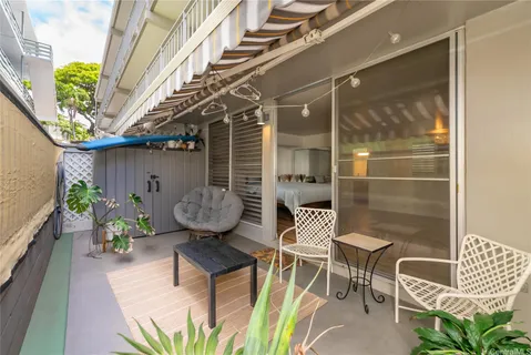 a view of outdoor seating space