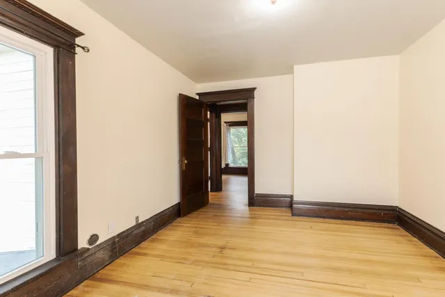 a view of stairs and an empty room