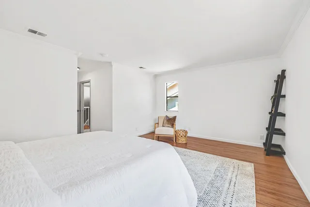 a view of a garden with swimming pool