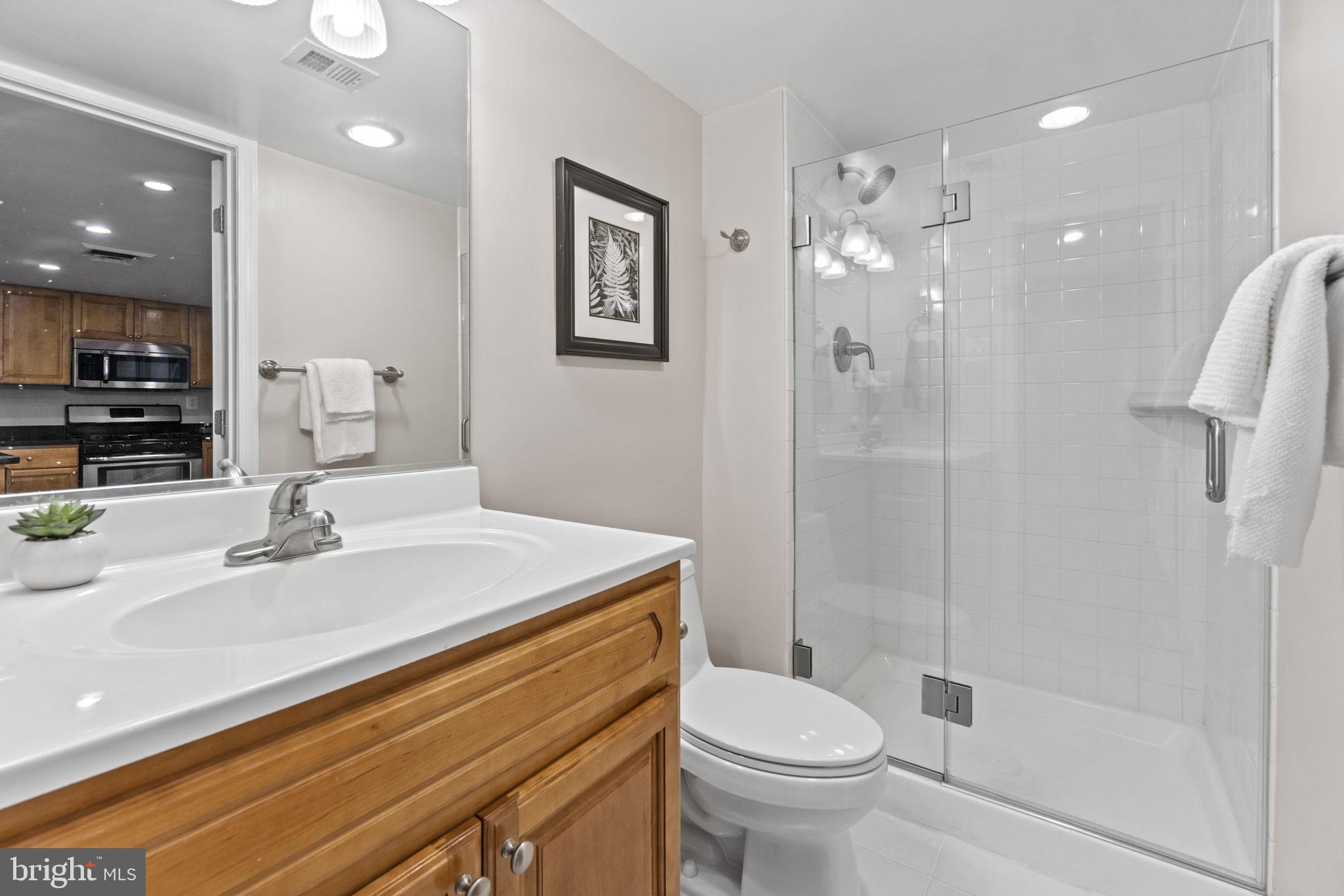 1515 South Arlington Ridge Road, Unit 603 Arlington, VA 22202 - Photo 13 of 22 a bathroom with a sink a toilet and shower