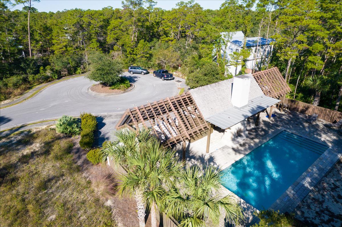 Lot 11 Pine Cone Trail Inlet Beach Inlet Beach, FL 32461 - Photo 14 of 15 an aerial view of a house with a yard and lake view