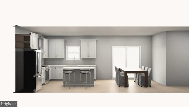 a kitchen with stainless steel appliances a sink and cabinets