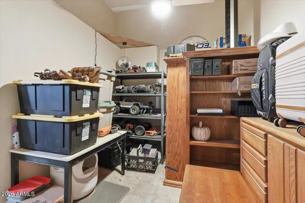 a view of storage and utility room