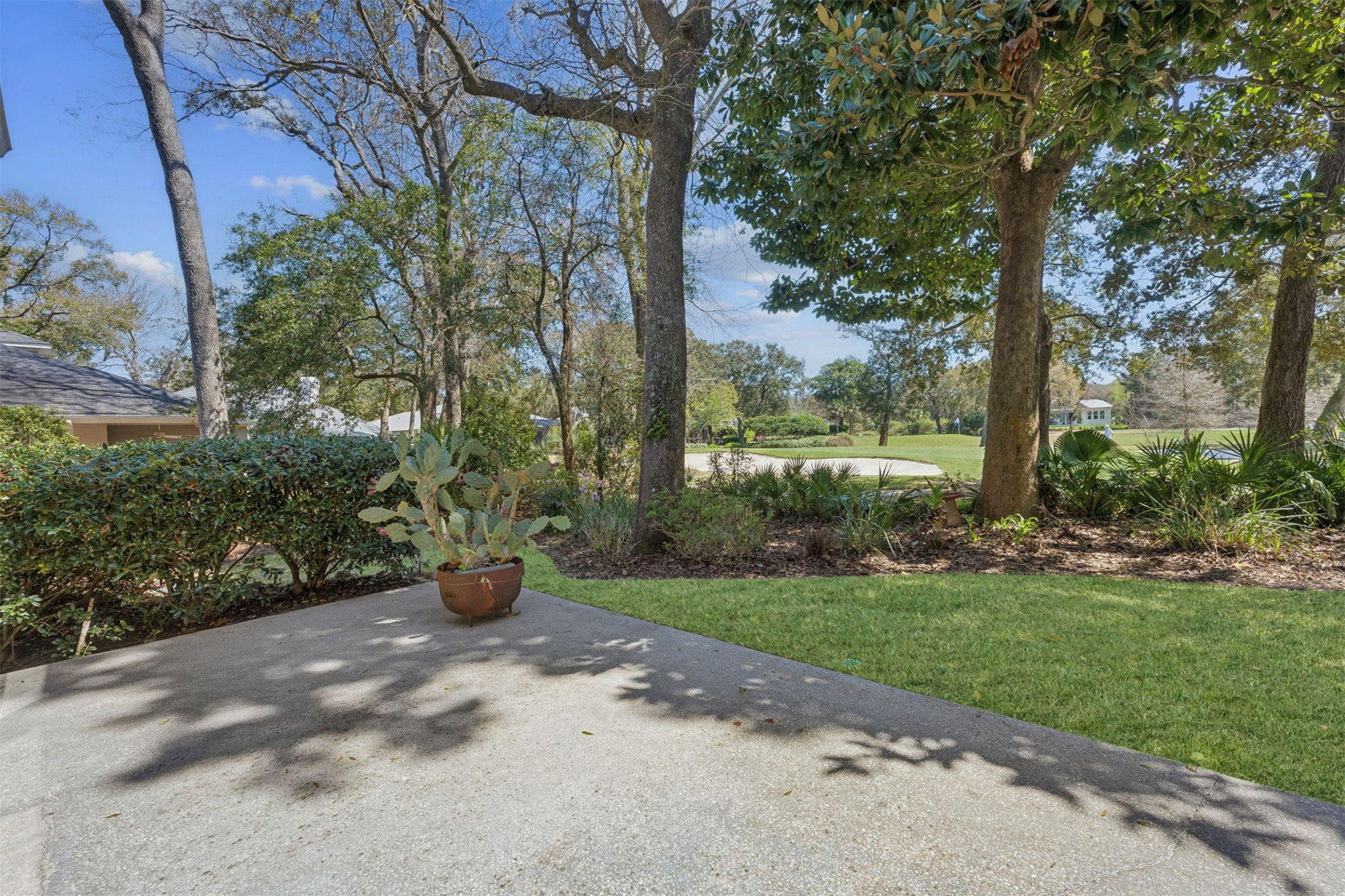 95406 Captains Way Fernandina Beach, FL 32034 - Photo 23 of 51 The rear of the home is where the architecture really begins to shine, with a broad patio opening to the golf course setting.