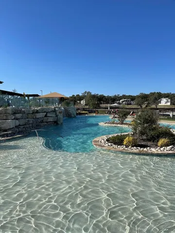 a view of a lake with houses