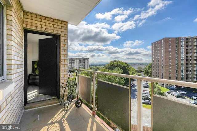 a view of city from balcony