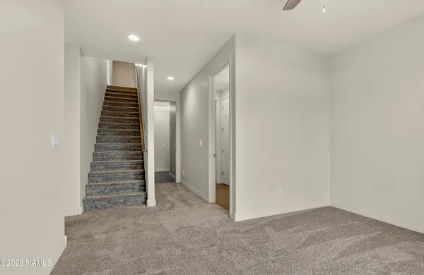 a view of room with stairs